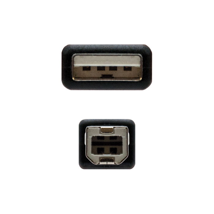 Nanocable Cable USB 2.0 Impresora A-B Macho 1.8m Negro Nanocable Cable USB 2.0 Impresora A-B Macho 1.8m Negro